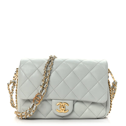 Chanel Lambskin Quilted Mini CC You Flap Light Grey 1 of 9
