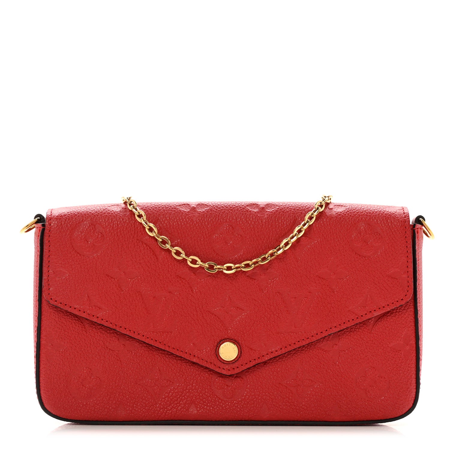 Louis Vuitton Empreinte Pochette Felicie Chain Wallet Scarlet 1 of 10