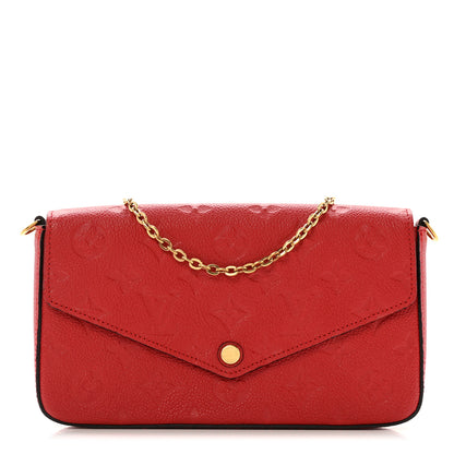 Louis Vuitton Empreinte Pochette Felicie Chain Wallet Scarlet 1 of 10