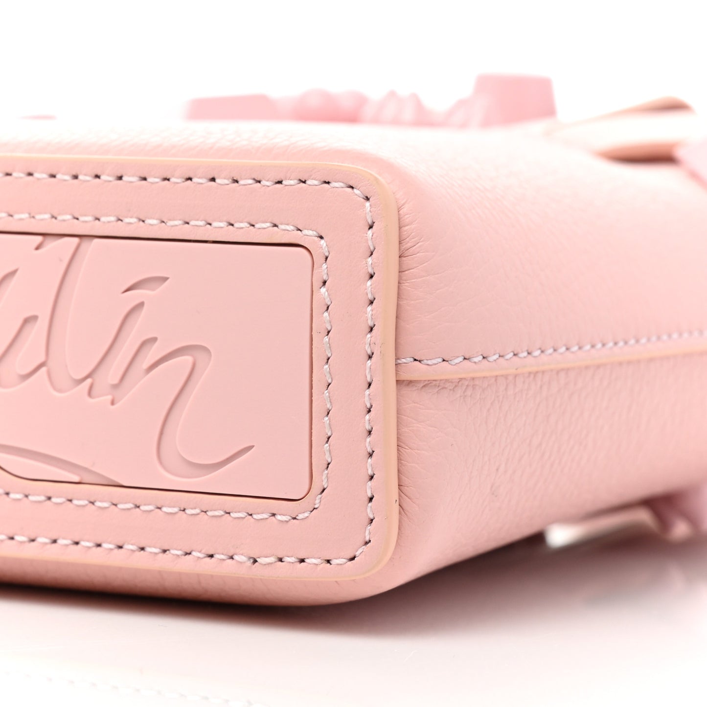 Calfskin Empire Spike Studded Mini North South Cabata Tote Rosy
