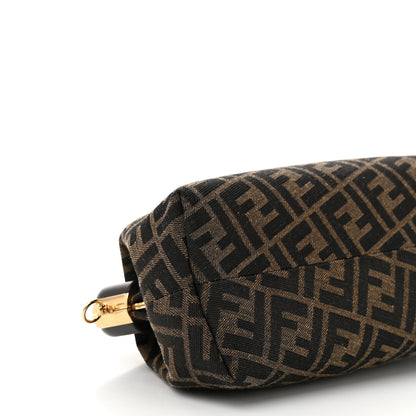 Fendi Shiny Nappa Fabric Jacquard FF 1974 Midi Fendi Tobacco Moro Ebano 9 of 10