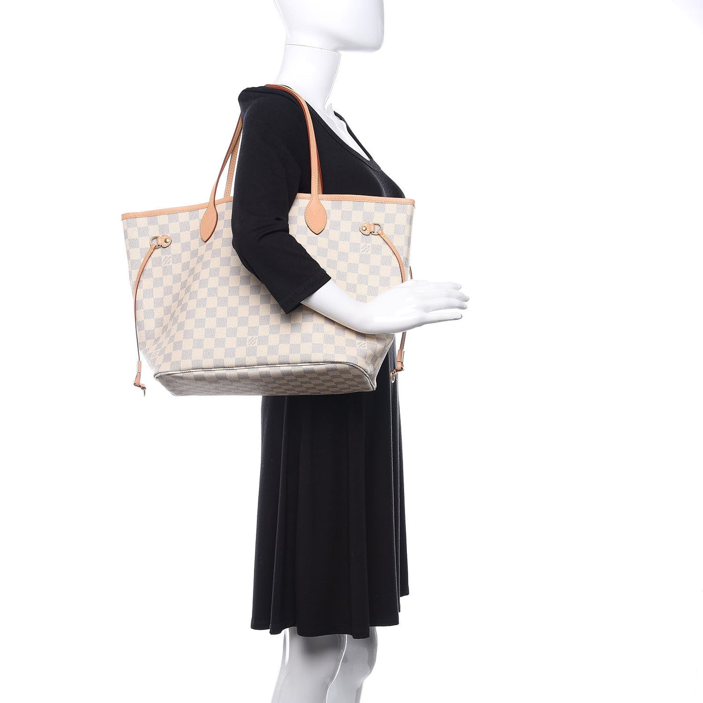 Damier Azur Neo Neverfull MM Rose Ballerine