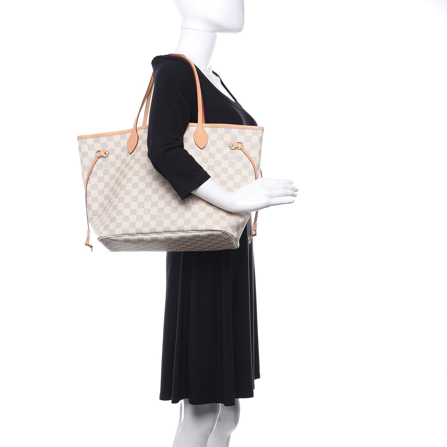 Louis Vuitton Damier Azur Neo Neverfull MM Rose Ballerine 3 of 11
