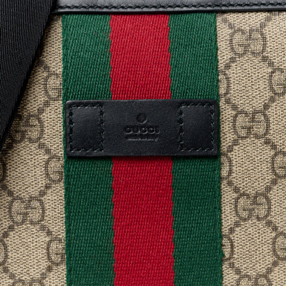 Gucci GG Supreme Monogram Web Messenger Bag Black 9 of 14