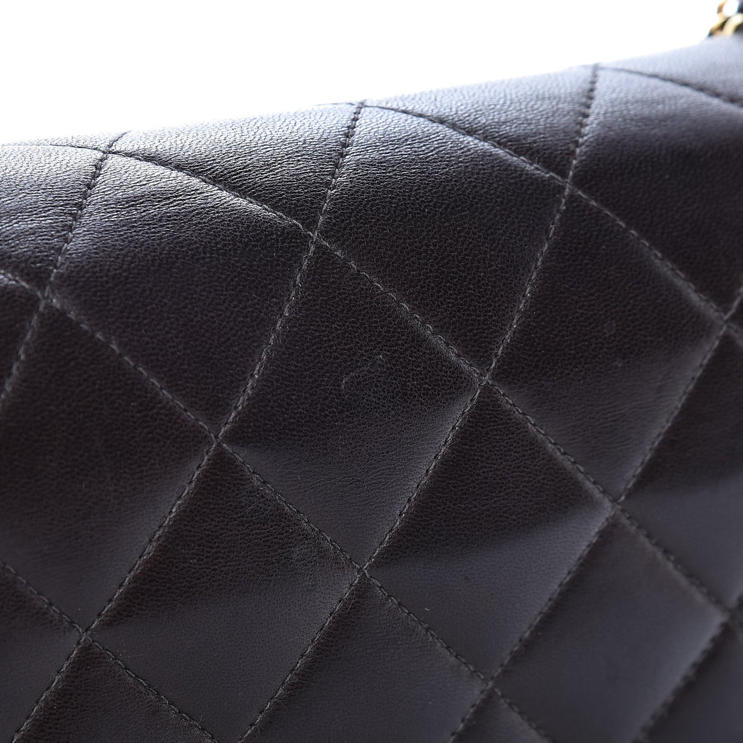 Lambskin Quilted Medium Single Flap Black