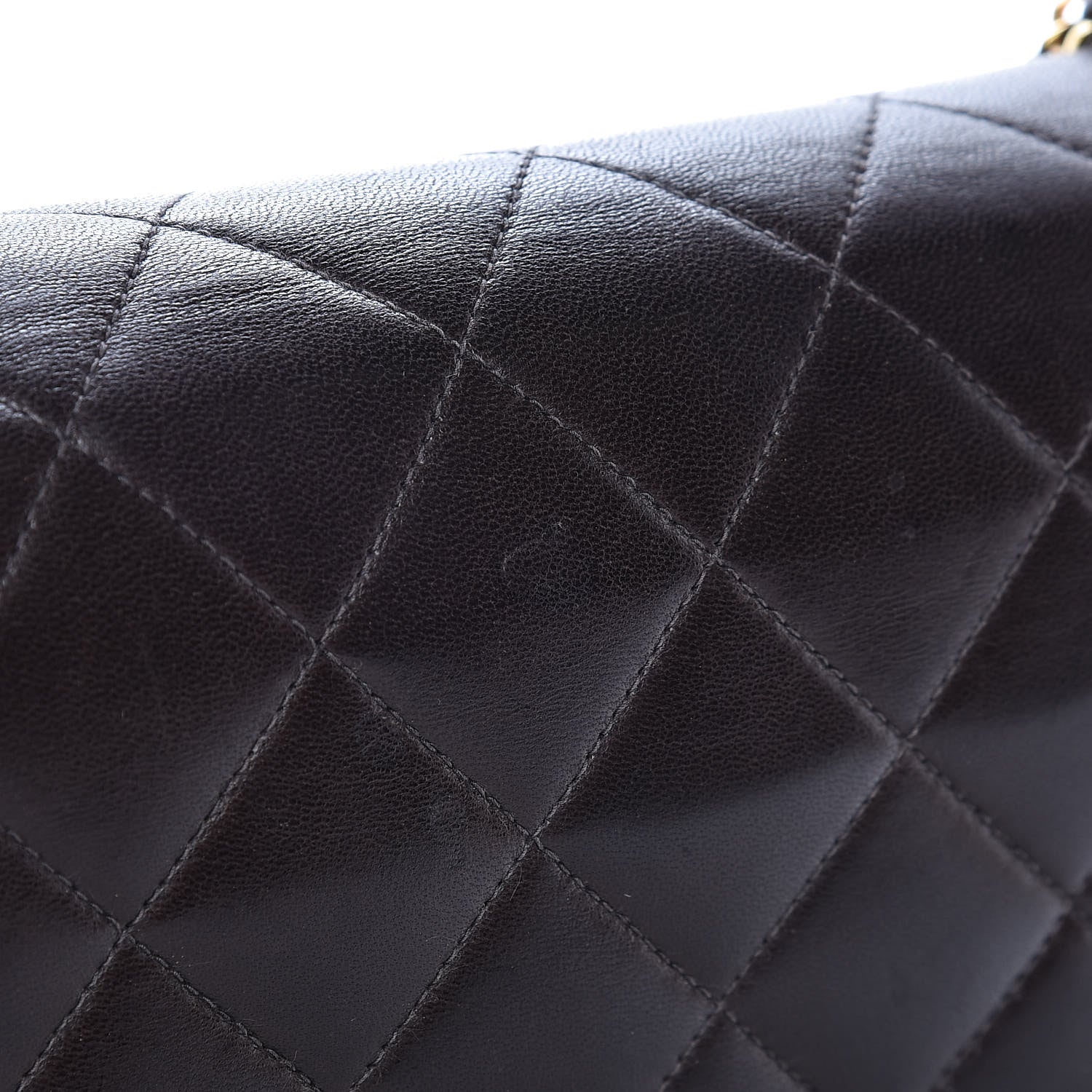 Chanel Lambskin Quilted Medium Single Flap Black 15 of 15