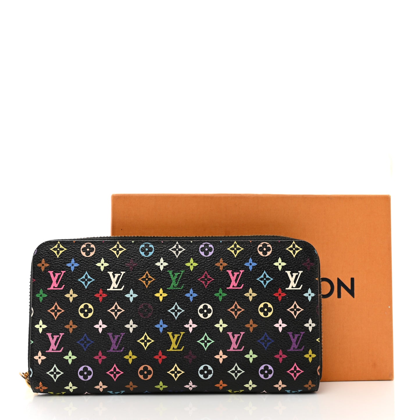 Monogram Multicolor Zippy Wallet Black Violet