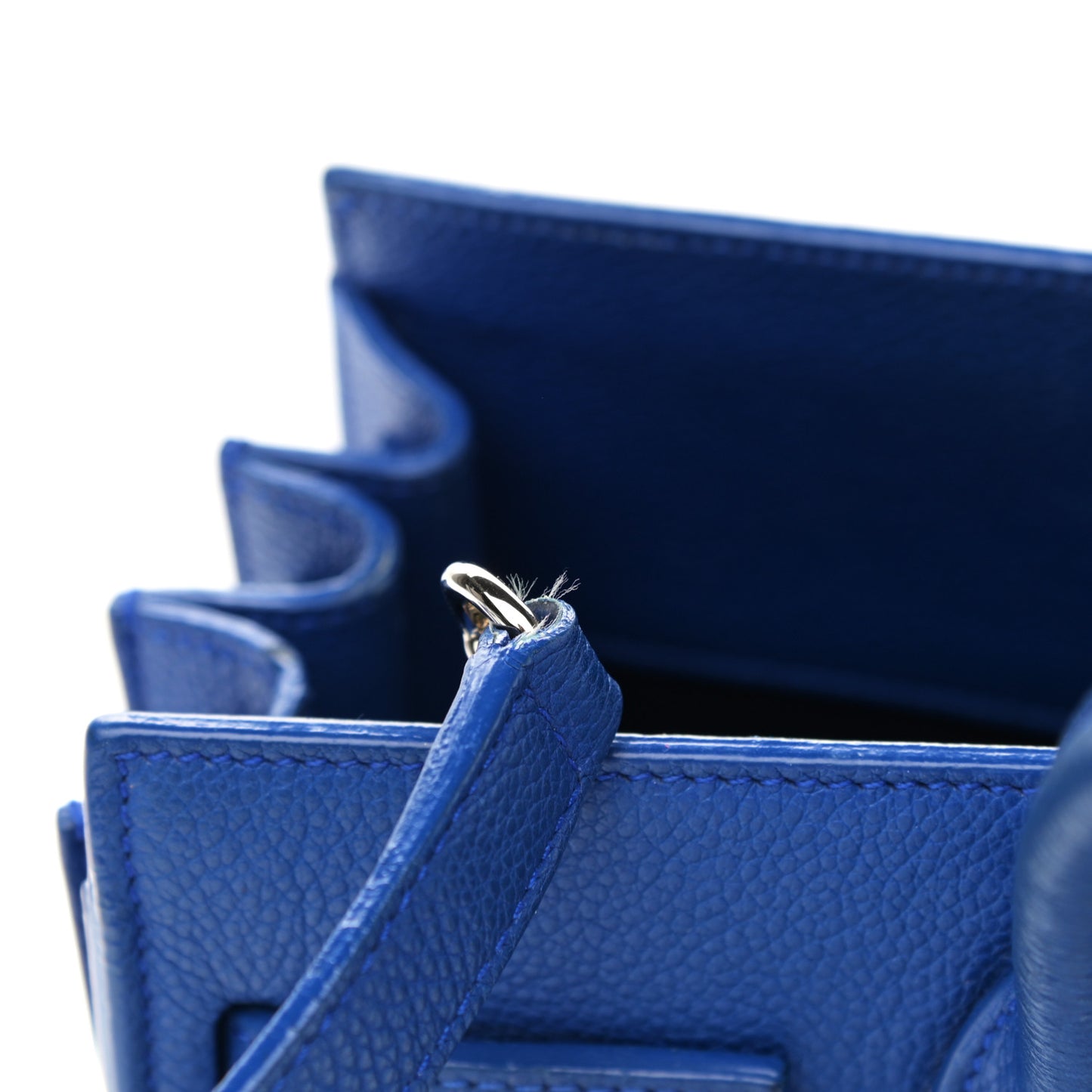 Grained Calfskin Baby Sac De Jour Royal Blue