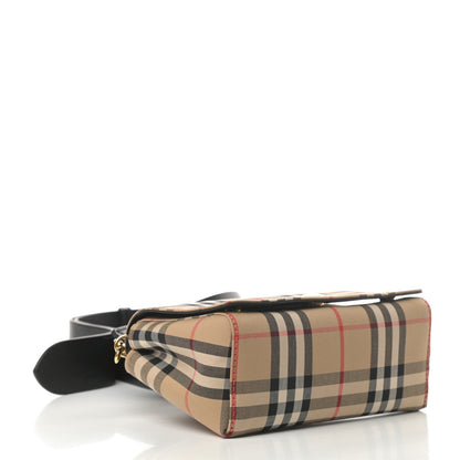 Burberry Vintage Check Hackberry Crossbody Bag Archive Beige Black 4 of 10