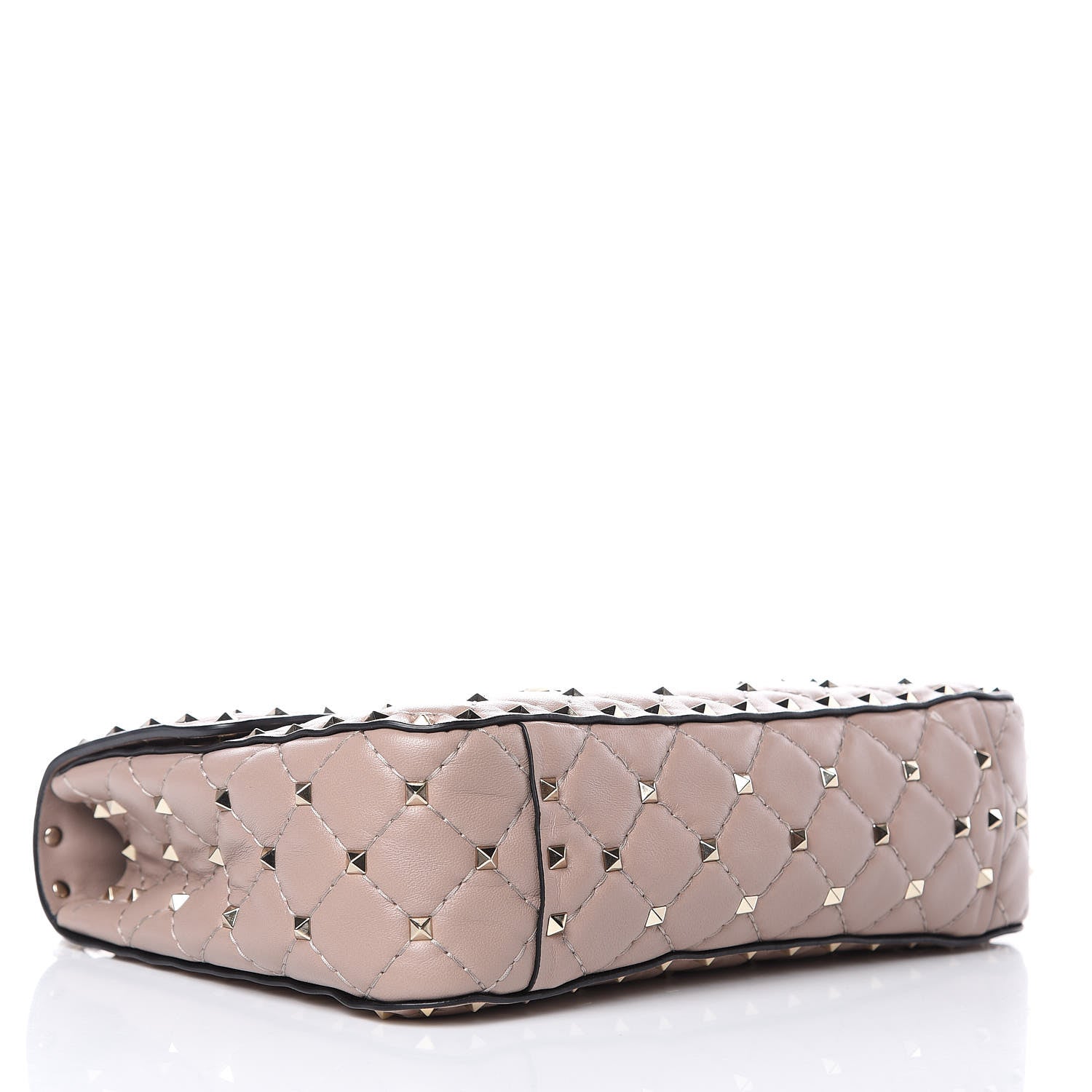 Valentino Garavani Lambskin Medium Rockstud Spike Shoulder Bag Poudre 4 of 9