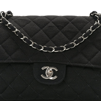 Chanel Jersey Double Sided Jumbo Flap Black 8 of 13