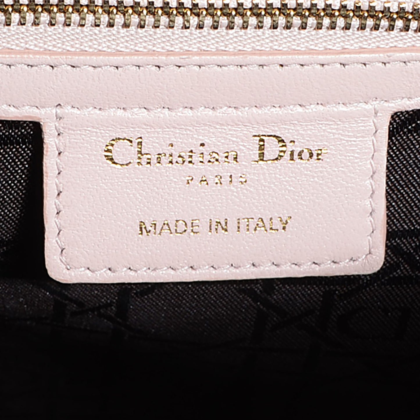 Lambskin Cannage Large Lady Dior Rose Poudre