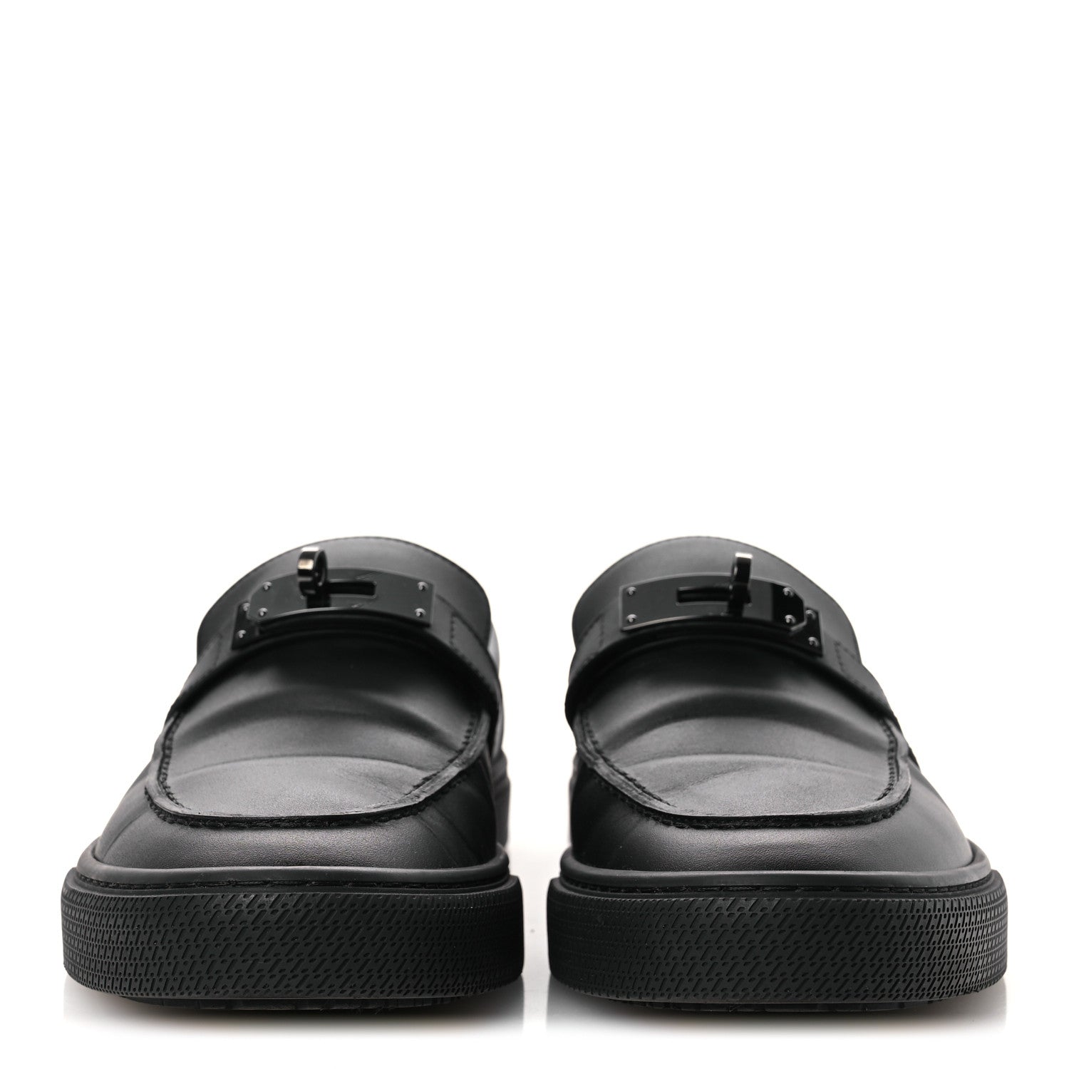 Hermes Calfskin Mens Game Slip On Sneakers 40 Black 3 of 14