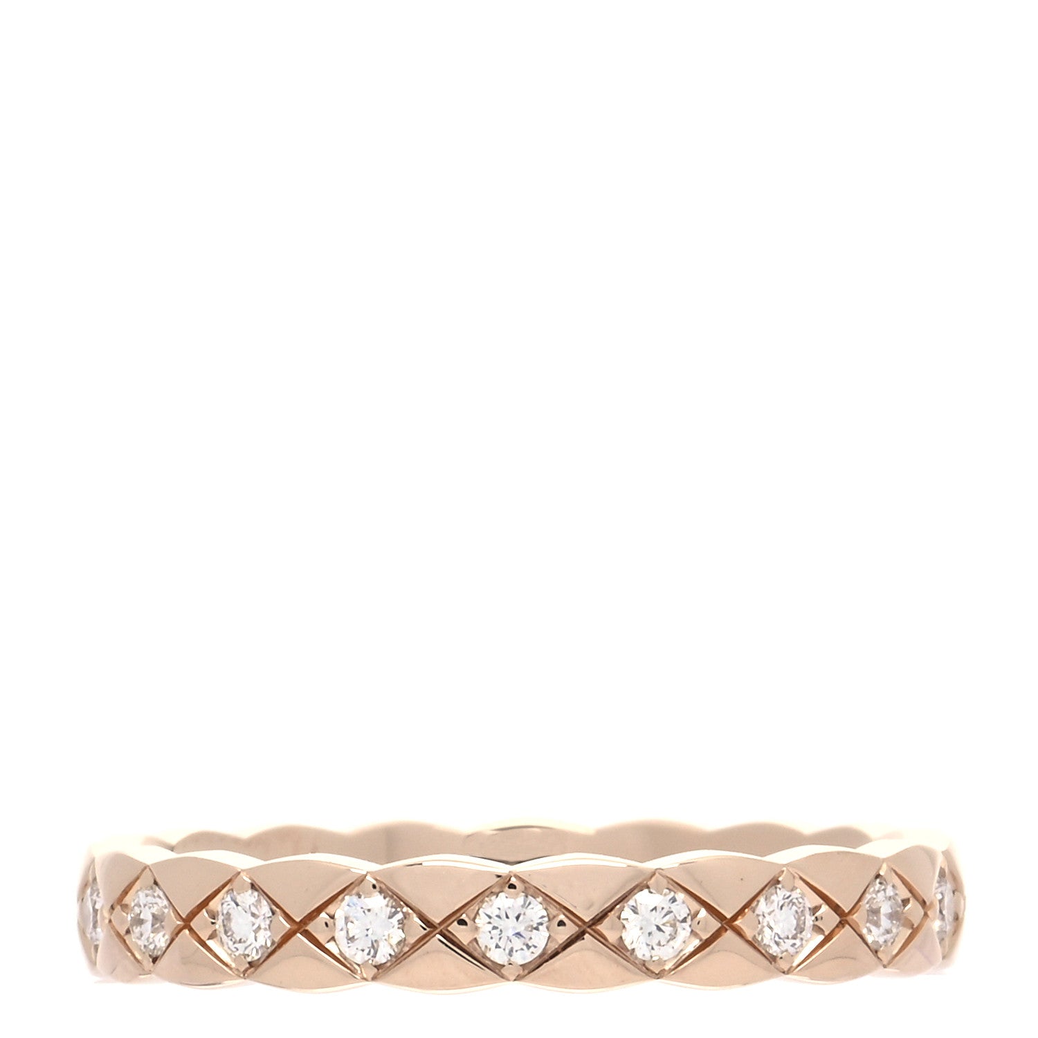 Chanel 18K Beige Gold Diamond Mini Coco Crush Ring 57 8 3 of 5