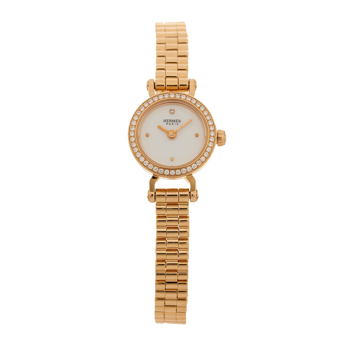 18K Rose Gold Diamond Bezel 16mm Faubourg Quartz Watch