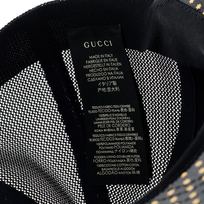 Gucci X SEGA Calfskin GUCCY Stars Baseball Hat M Black Gold 9 of 9