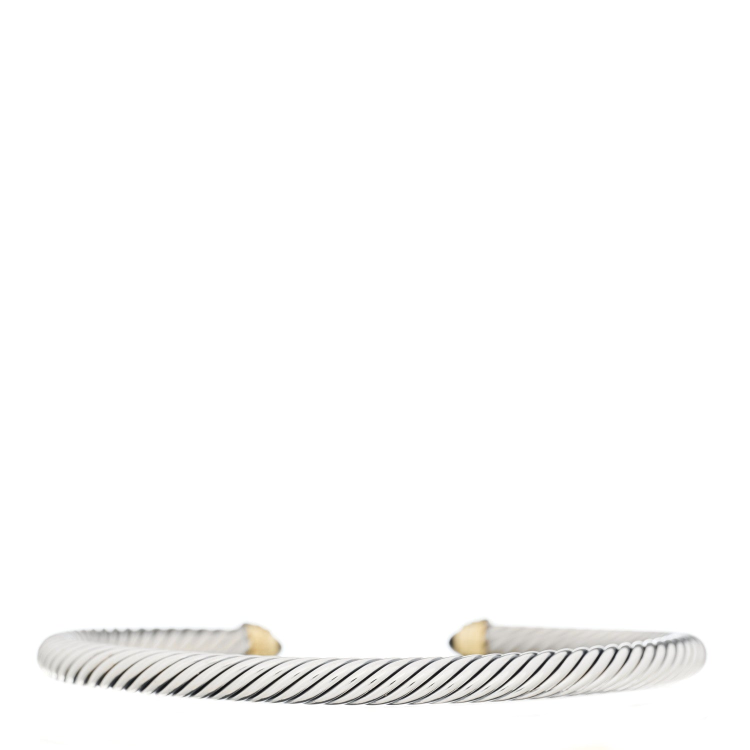 David Yurman Sterling Silver 14K Yellow Gold Black Onyx 5mm Cable Classics Petite Color Bracelet 2 of 4