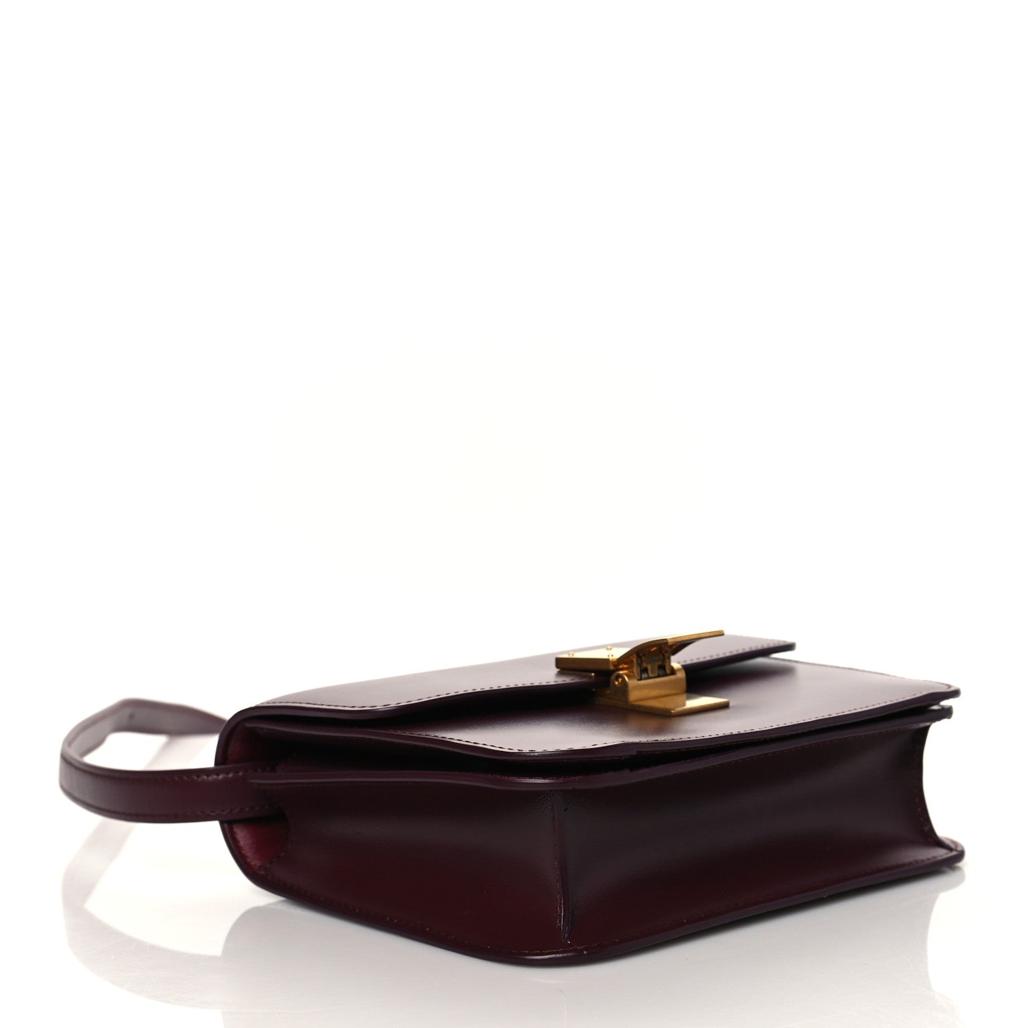 Celine Box Calfskin Teen Classic Box Flap Bag Burgundy 5 of 11