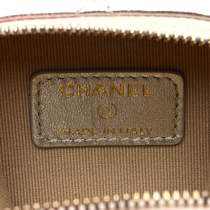 Chanel Gradient Metallic Lambskin Quilted Like A Wallet Clutch With Chain Gold Pink 6 of 10
