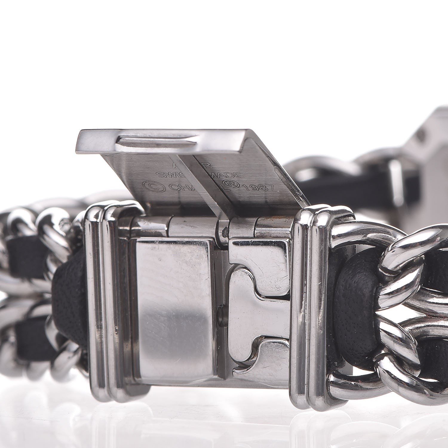 Chanel Stainless Steel Lambskin 20mm Chain Premiere Quartz Watch M 6 of 6