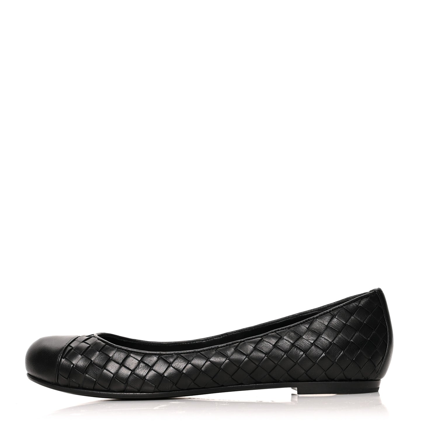 Nappa Intrecciato Flats 37.5 Black