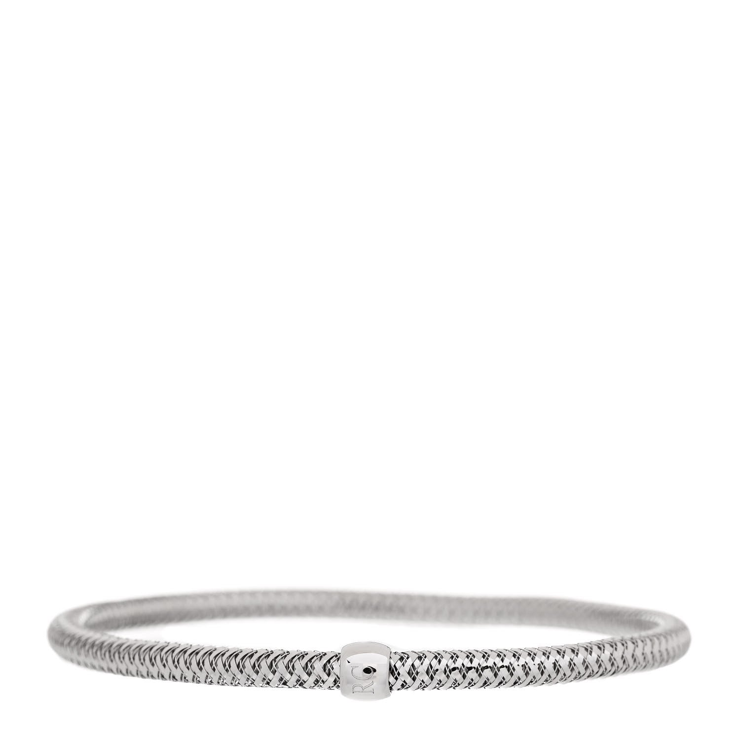 Roberto Coin 18K White Gold Primavera Flex Bangle Bracelet 2 of 4