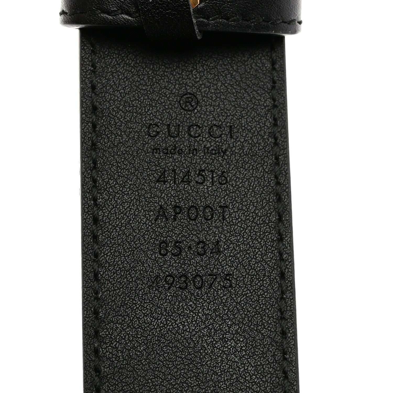 Gucci Calfskin Double G 30mm Belt 85 34 Black 5 of 5