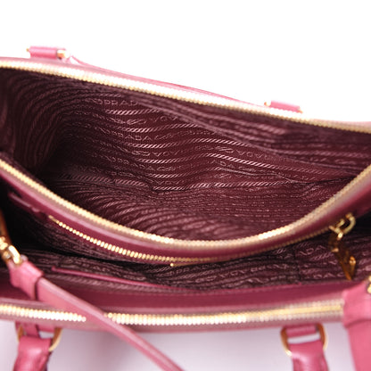 Prada Saffiano Small Galleria Double Zip Tote Fuxia 4 of 22