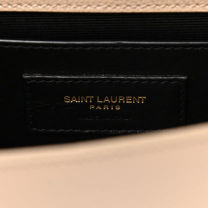 Saint Laurent Grain De Poudre Small Monogram Kate Satchel Dark Beige 7 of 12