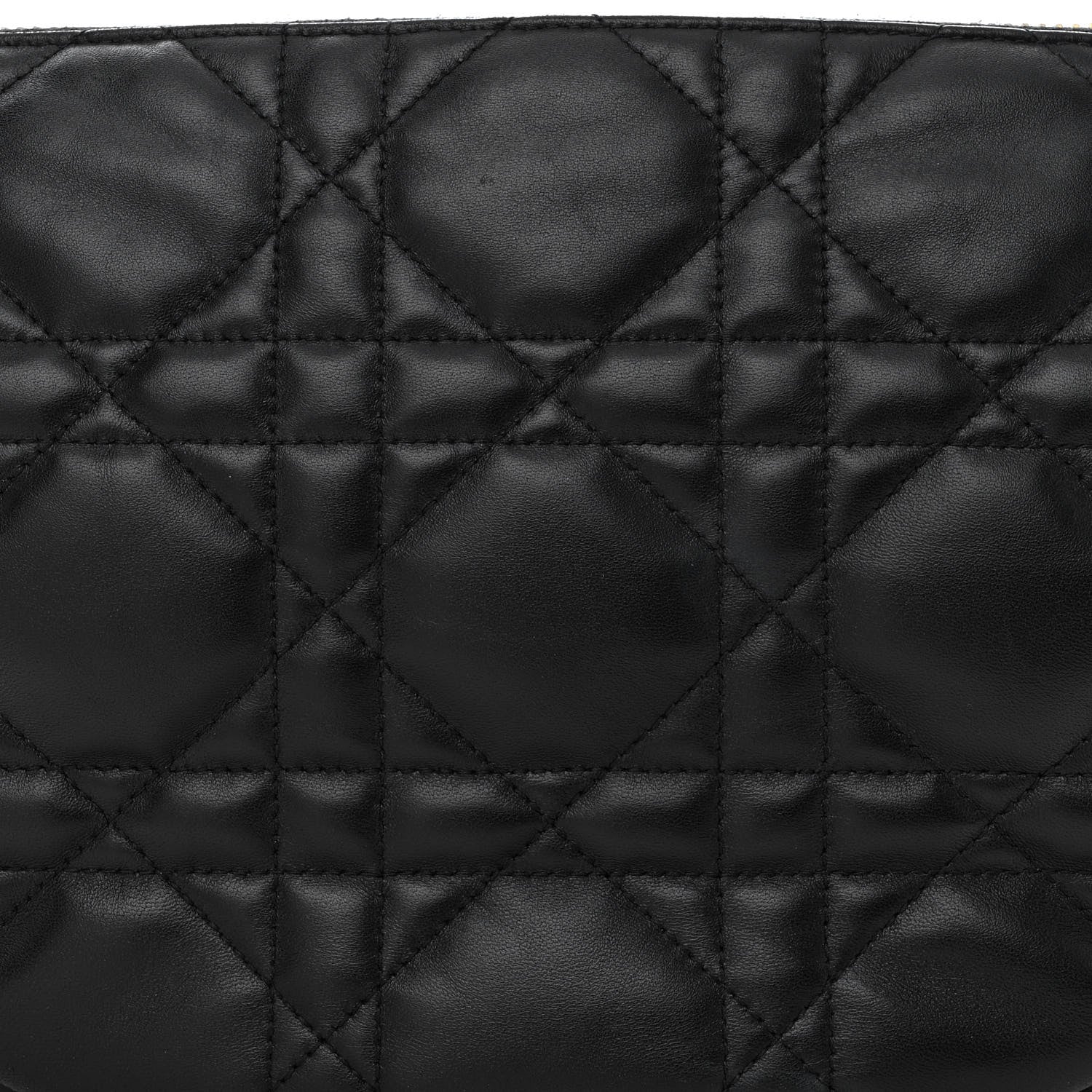 Christian Dior Lambskin Cannage Medium Dior Vibe Hobo Bag Black 8 of 12