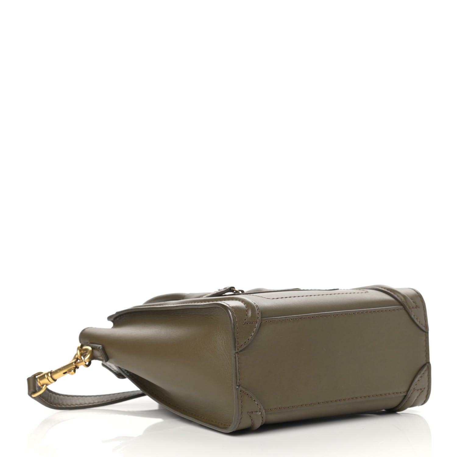 Celine Smooth Calfskin Nano Luggage Khaki 3 of 14