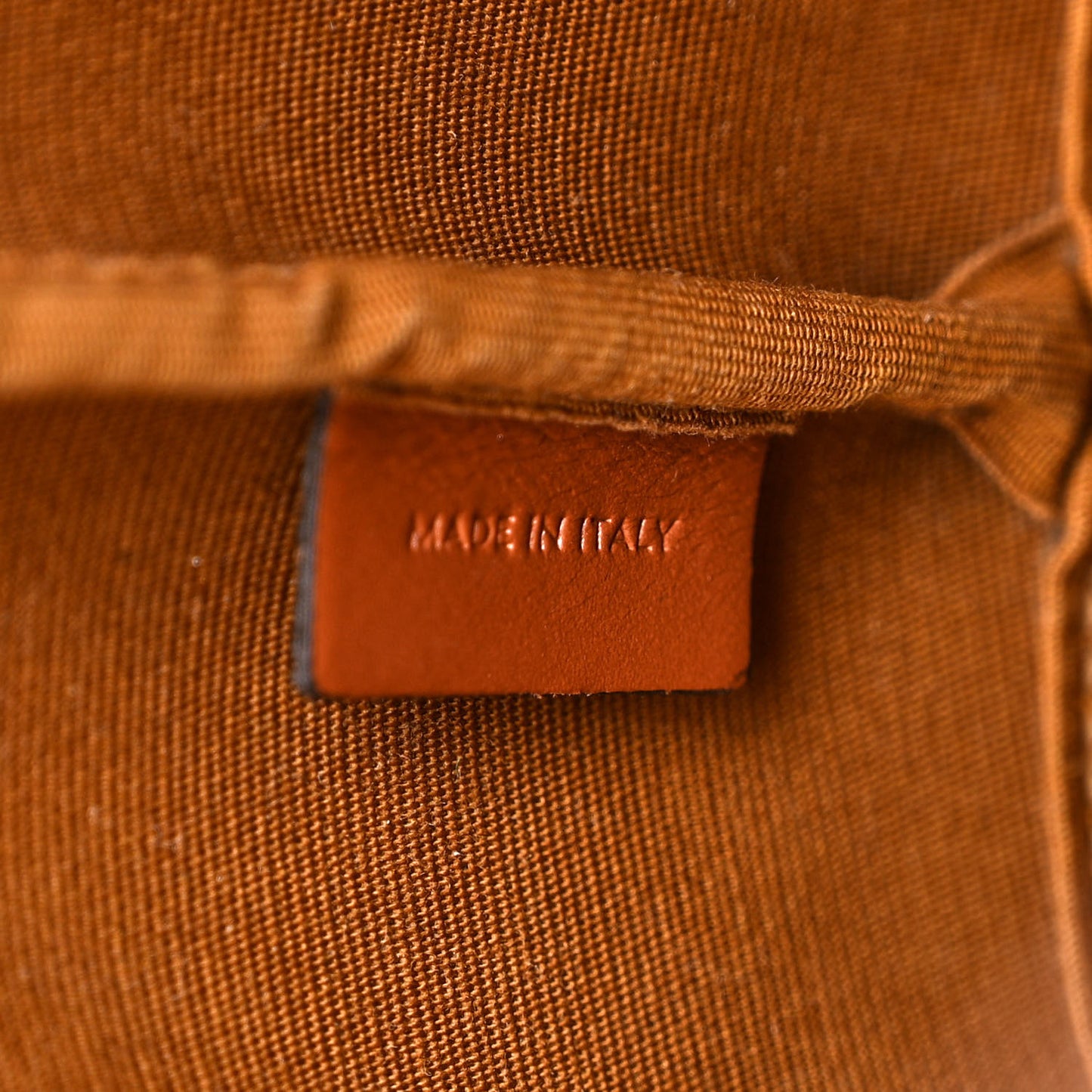 Triomphe Canvas Calfskin Small Bucket Bag Tan