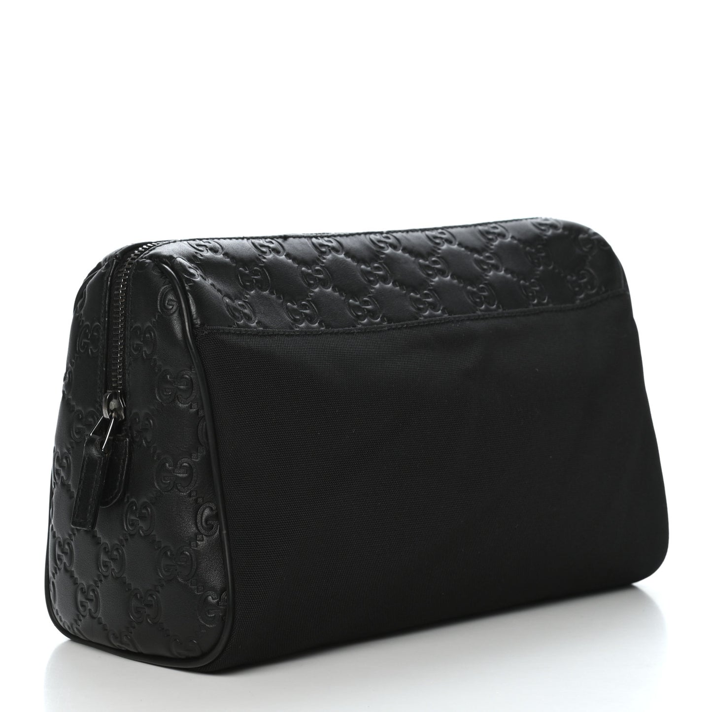 Nylon Guccissima Zip Top Pouch Black