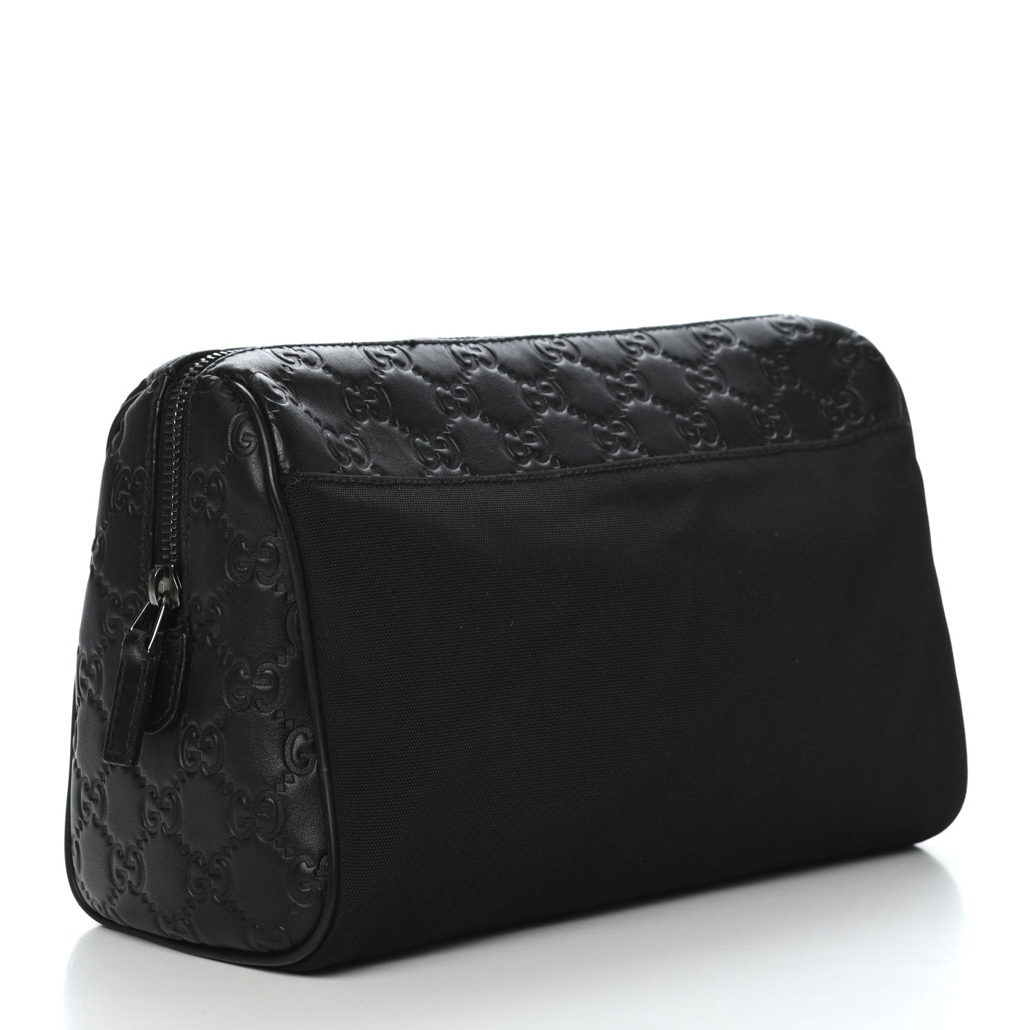 Gucci Nylon Guccissima Zip Top Pouch Black 3 of 8