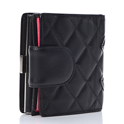 Chanel Calfskin Quilted Cambon Bi-Fold Wallet Black 6 of 18