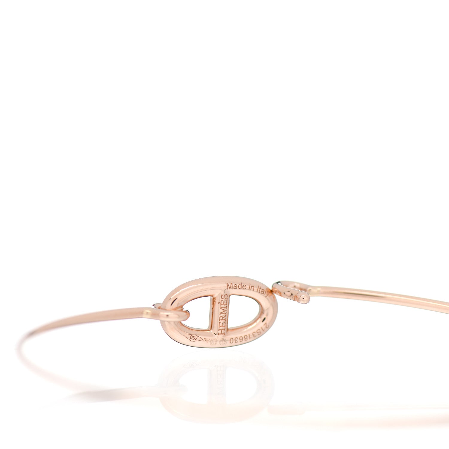 Hermes 18K Rose Gold PM Ronde Chaine d'Ancre Bracelet 3 of 4