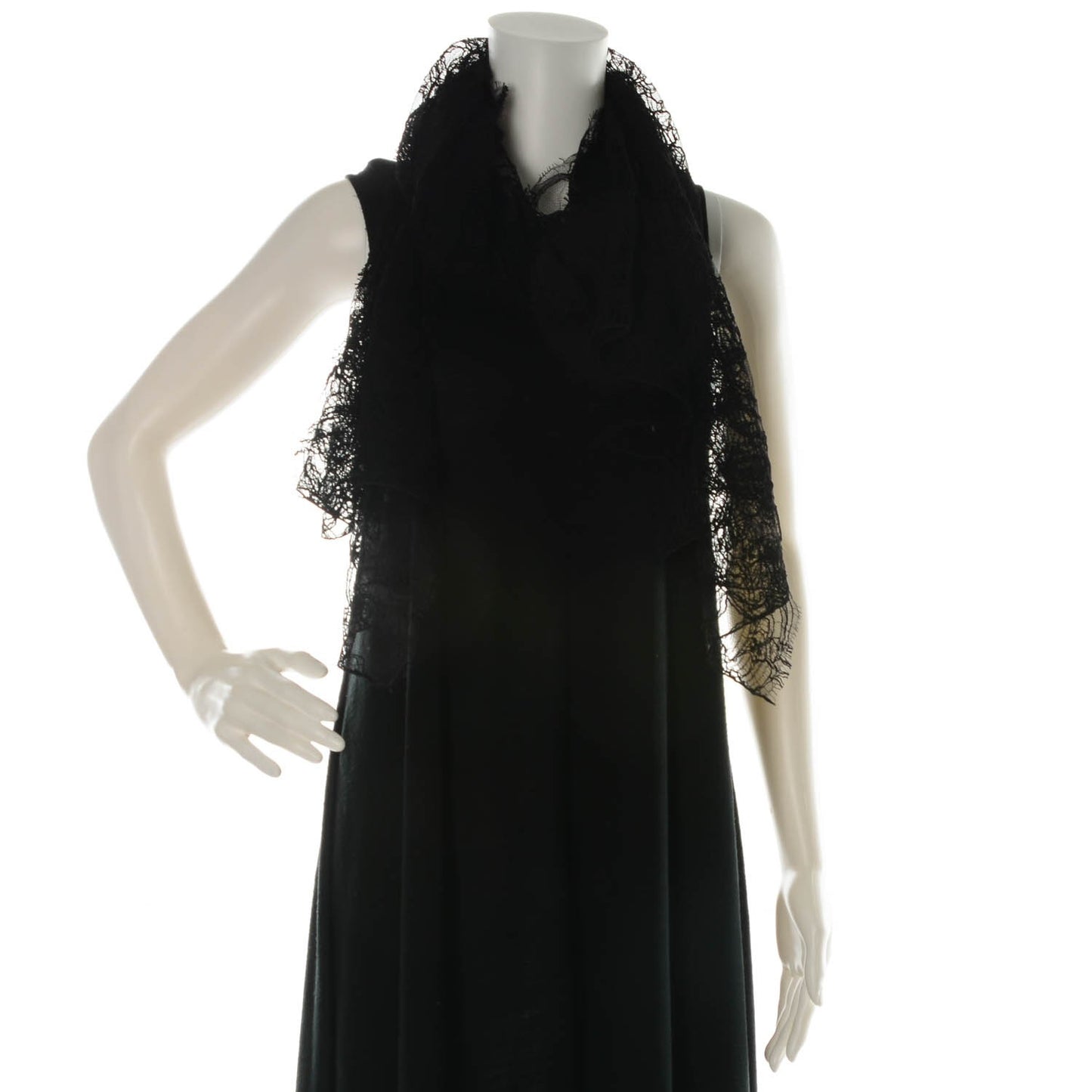 Cotton Lace Shawl Black
