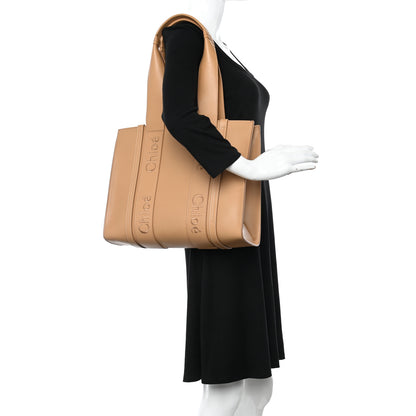 Chloe Calfskin Medium Woody Tote Light Tan 2 of 11