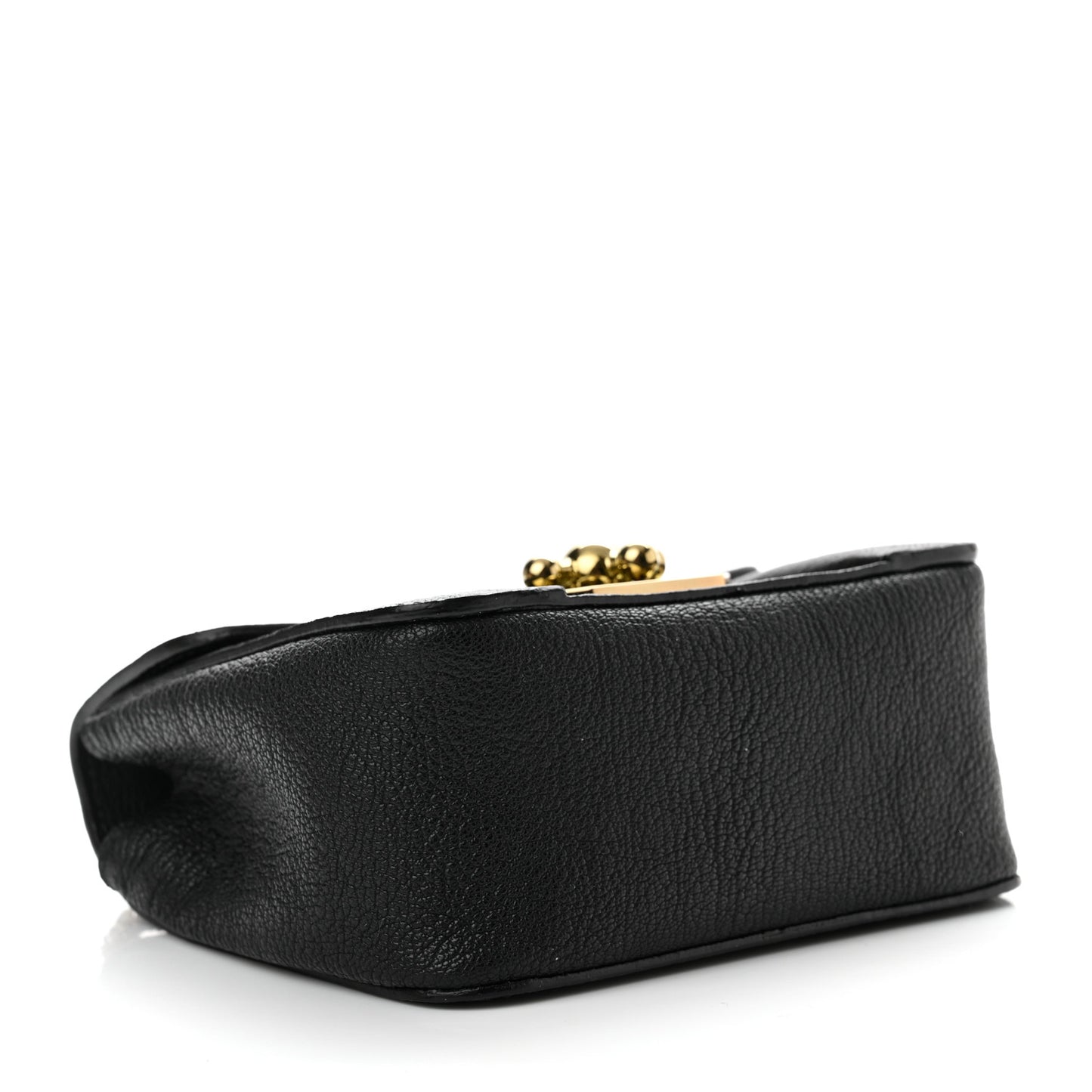 Goatskin Small Elsie Shoulder Bag Black