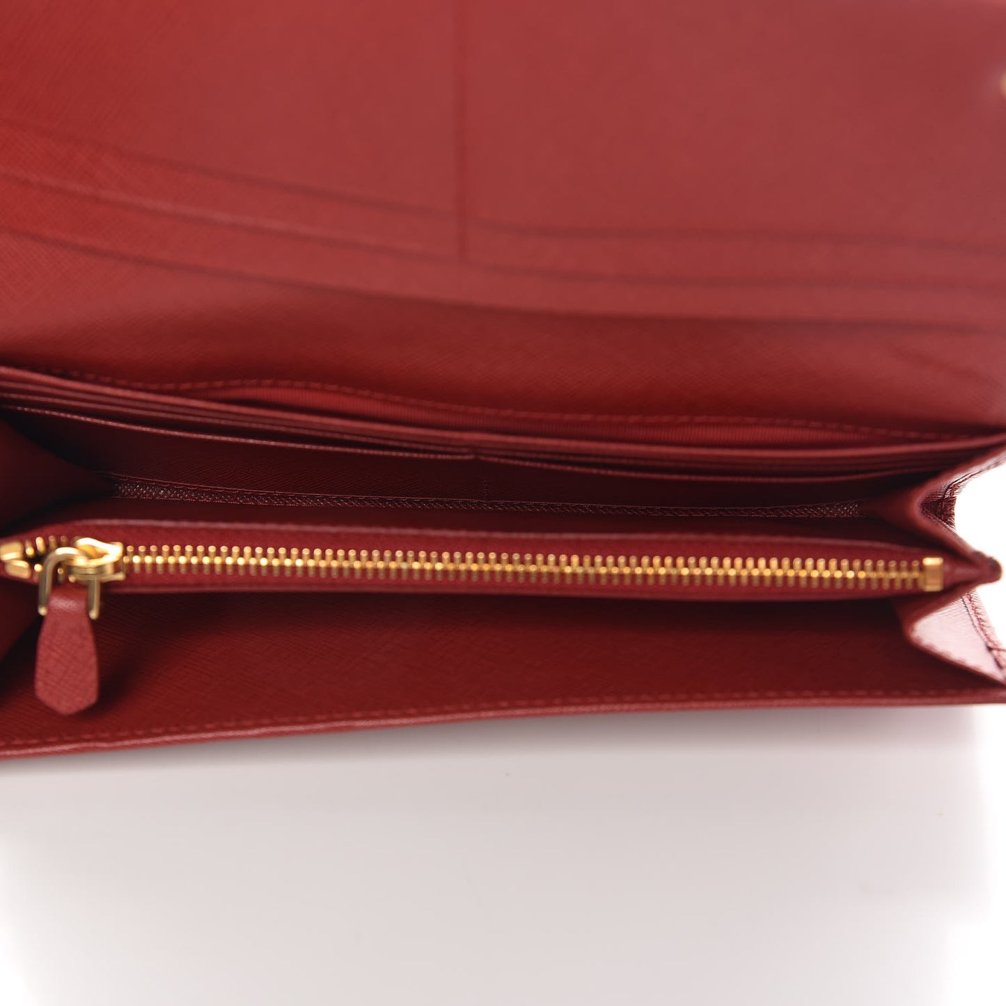 Saffiano Metal Continental Flap Wallet Fuoco