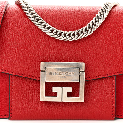 Givenchy Goatskin Mini GV3 Shoulder Bag Bright Red 7 of 9