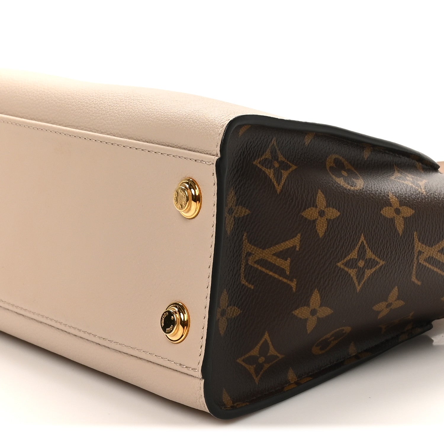 Louis Vuitton Calfskin Monogram On My Side PM Greige 9 of 9