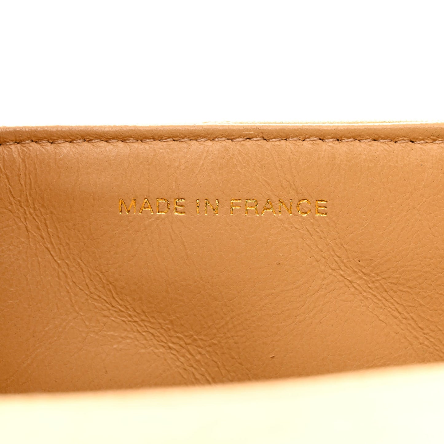 Lambskin Quilted Flap Shoulder Bag Beige