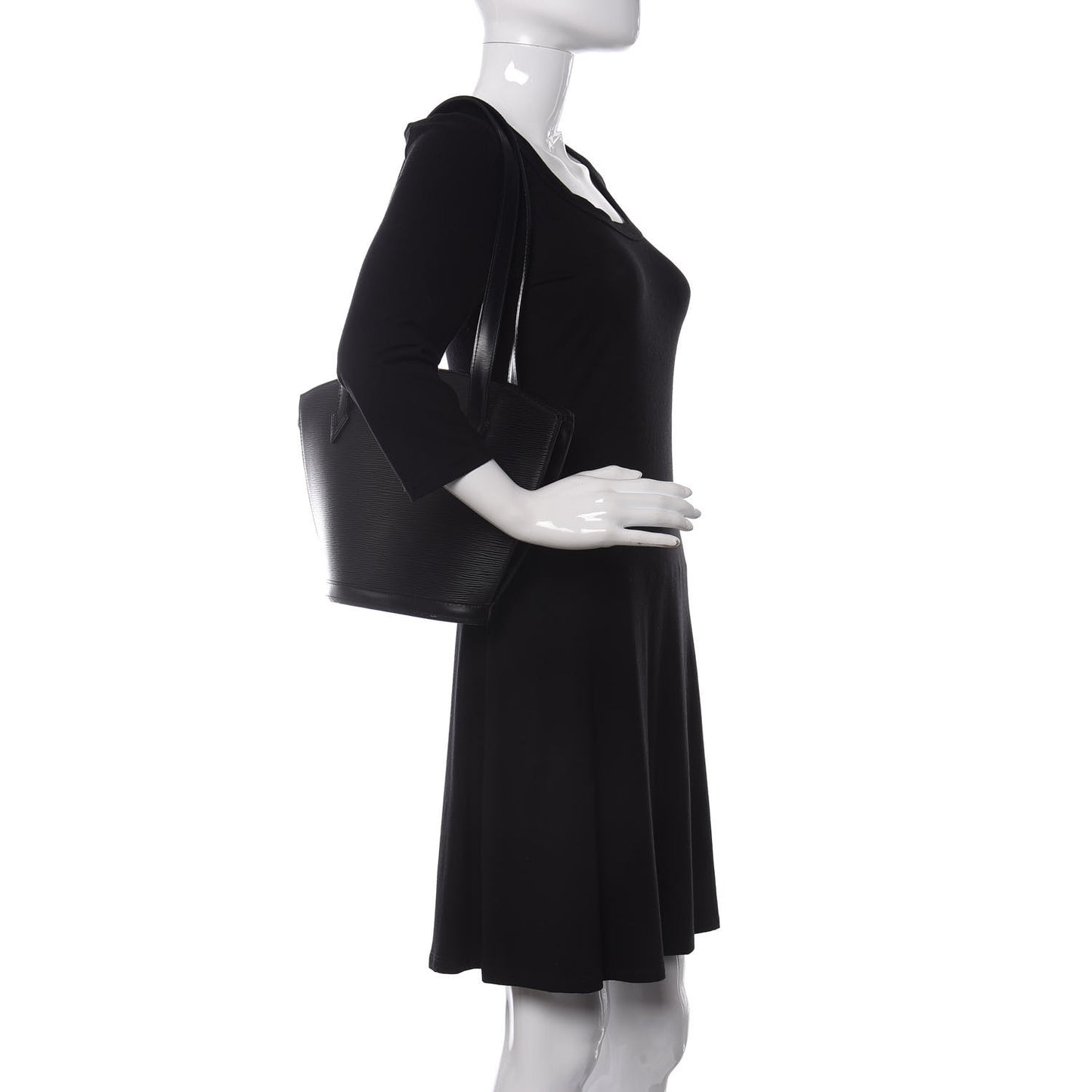 Epi Saint Jacques PM Long Straps Black