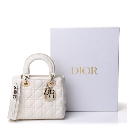 Christian Dior Lambskin Cannage Small My ABCDior Lady Dior White 14 of 14