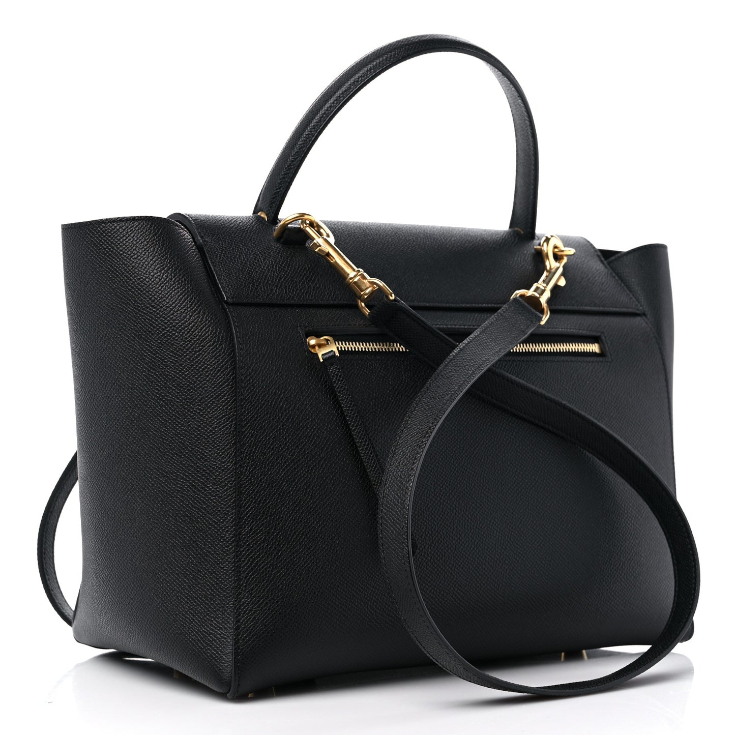 Grained Calfskin Mini Belt Bag Black