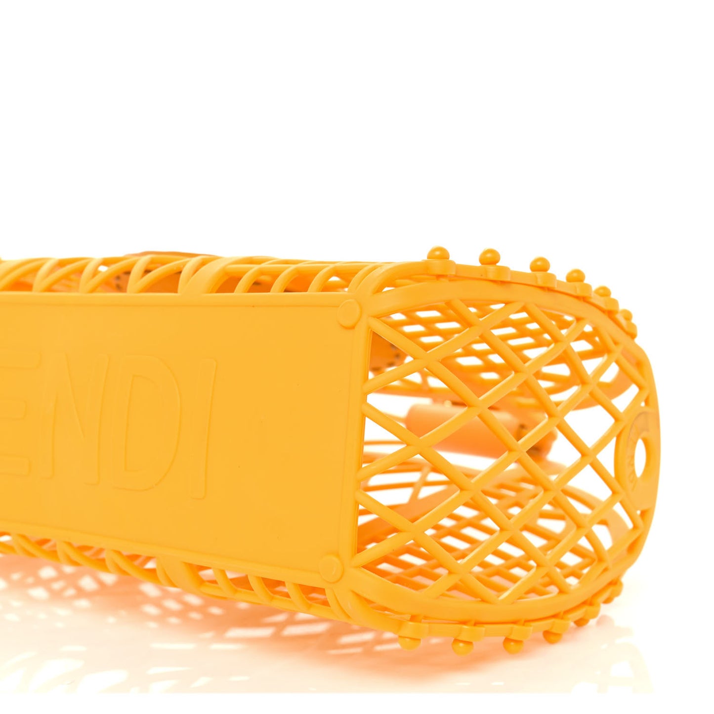 Recycled Plastic Vitello Liberty Matte Small Fendi Basket Clementine