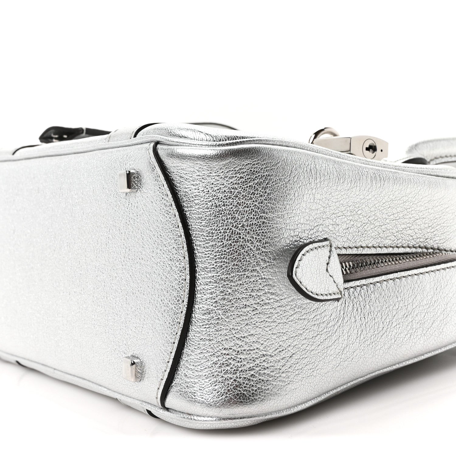Moynat Metallic Chevre Mignon BB Silver 9 of 9
