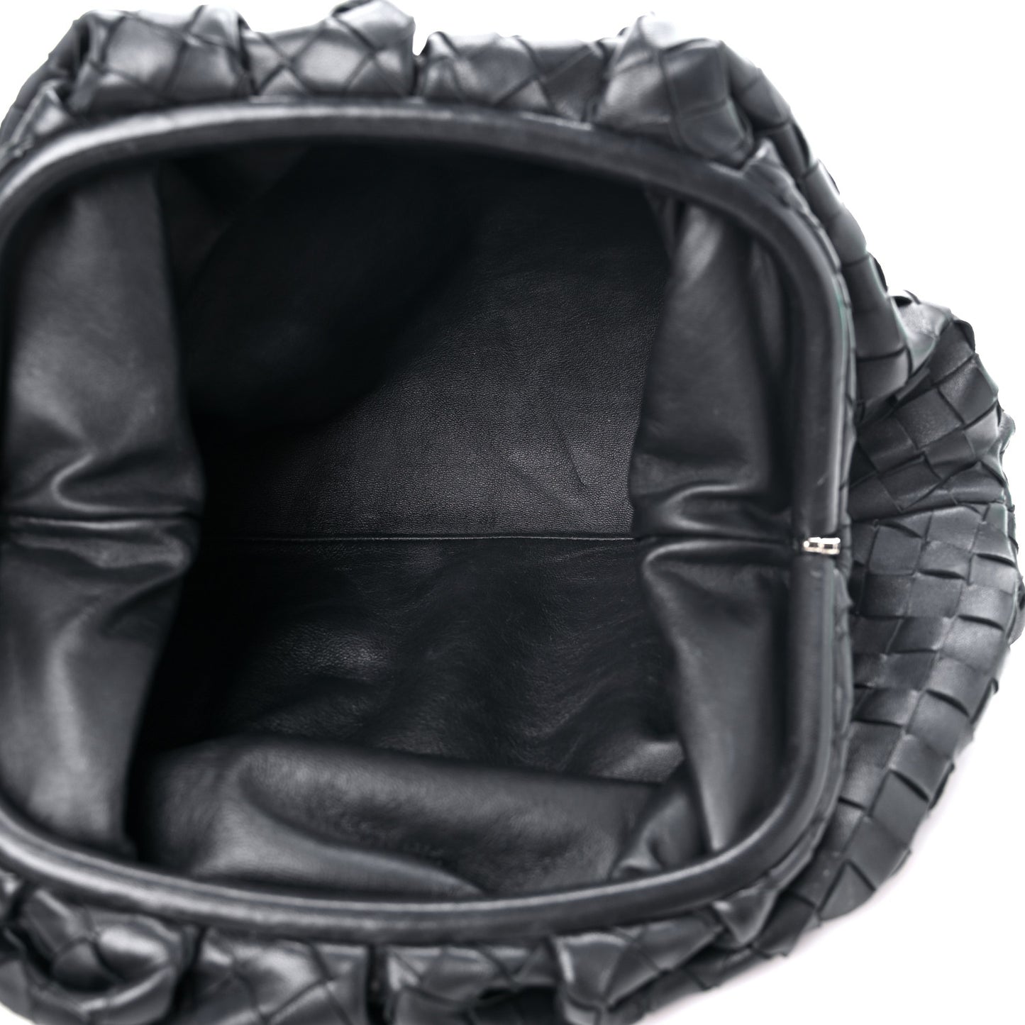 Nappa Maxi Intreccio The Pouch Oversized Clutch Black