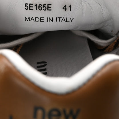 Miu Miu X NEW BALANCE Bleached Calfskin 530 SL Sneakers 41 Cinnamon Travertine Gray 9 of 10